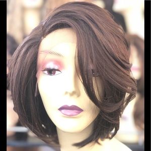 SidePart Short Lacefront Wig Feathered Bob